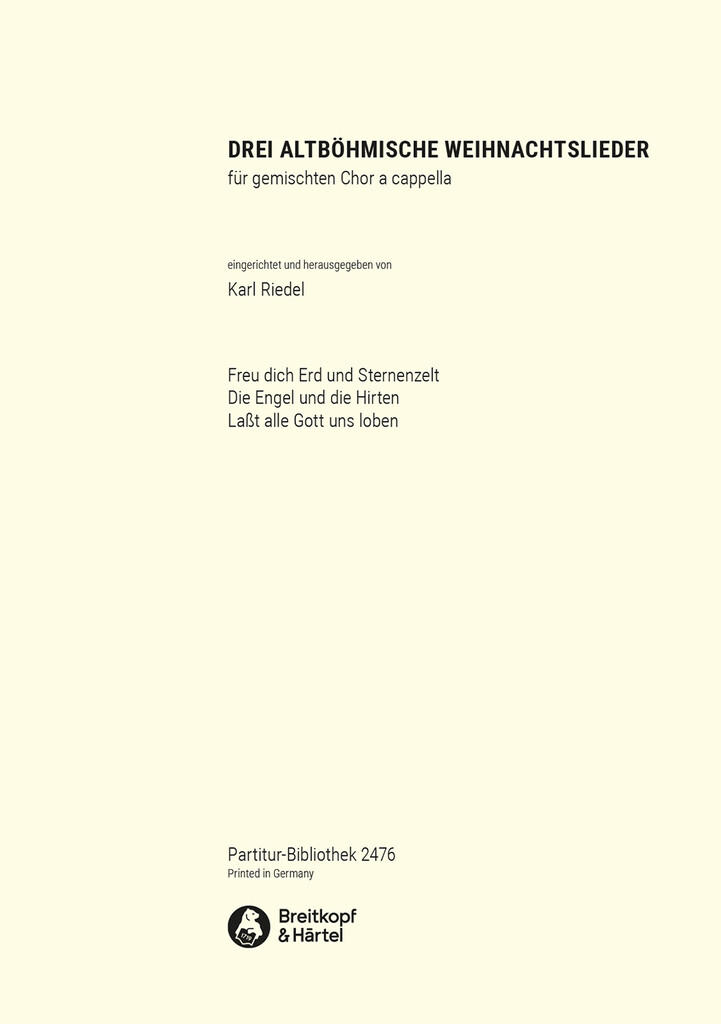 Drei altböhm. Weihnachtslieder